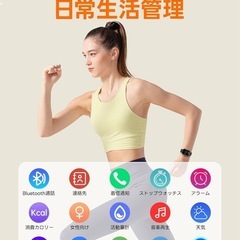 【新品】スマートウォッチ Bluetooth5.3通話 薄型 軽量 ブラックの画像