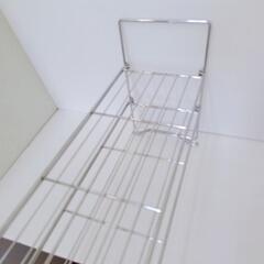 「お話し中」キッチンラック スチールメッキ 横 52.2 高さ 33.5 奥行き19 の画像
