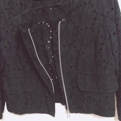 JILLSTUARTコットンレースノーカラージャケットの画像