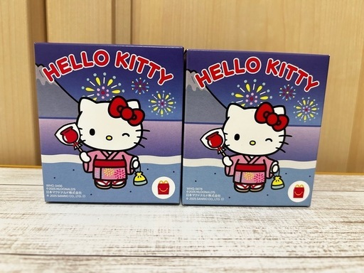 【新品未使用】レア ハローキティ ハッピータウン2個セット 新品未使用 サンリオ キティちゃん ハッピーセット2種セット❁¨̮