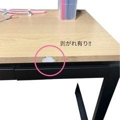 机（ワークデスク）とイス2脚おつけします🙇‍♀️の画像