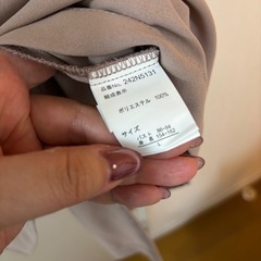 チュニック　カットソー　ベージュブラウン　Lサイズの画像