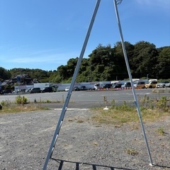 ☆園芸用脚立 全長3577mm　長谷川工業 オールアルミ三脚脚立の画像