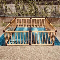 木製ベビーサークル（約175×175×56cm）８枚セットの画像
