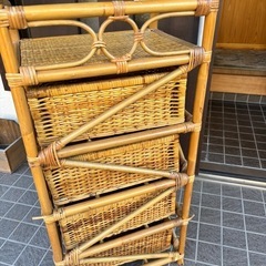 ラタン チェスト 棚の画像