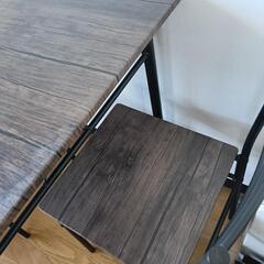 【取引中】アイリスプラザ ダイニングセット ダイニングテーブル セット 3点セット 2人掛け 2人用 ブラウン　の画像