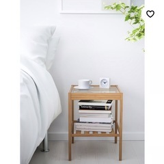 IKEA サイドテーブル　ガラス　ネスナ　の画像