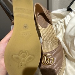 GUCCI GGマーモント ウェッジソール サンダルの画像