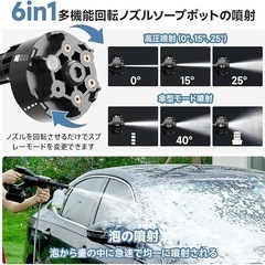 高圧洗浄機 MAX 8MPa 高圧洗浄機 コードレス 充電式 2個バッテリー付き マキタ18V互換バッテリー対応の画像