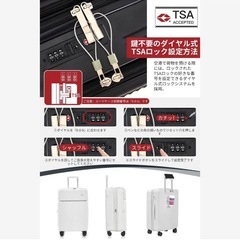 キャリーケース スーツケース 拡張型 フロントオープン キャリーバッグ ホワイトの画像