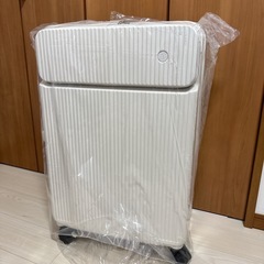 キャリーケース スーツケース 拡張型 フロントオープン キャリーバッグ ホワイトの画像