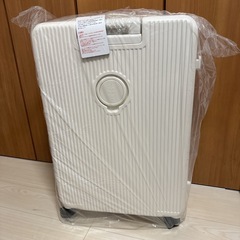 キャリーケース スーツケース 拡張型 フロントオープン キャリーバッグ ホワイトの画像