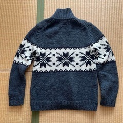 OLDGAP カウチン ニットセーター ダブル ジップ ダークグレー　おまけつけます‼️の画像