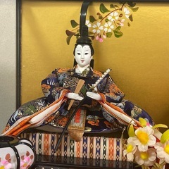 ひな祭り 雛人形セット ガラスケース付きの画像