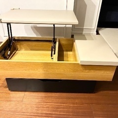昇降式テーブル　引き出しつき　ファニチャードーム　の画像