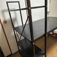 パソコンデスク デスク 棚付き ラック付きデスク 幅120cm 奥行60cmの画像