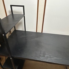 パソコンデスク デスク 棚付き ラック付きデスク 幅120cm 奥行60cmの画像