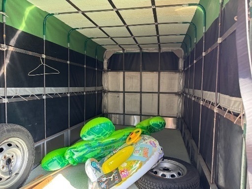 トレーラー幌・骨組みセット　宮城県大崎市～　バイク小屋、自転車置き場　物置