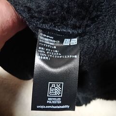♠　ユニクロ 　UNIQLO 　ライトボアフリースカーディガン　スプリットタイプ 　防寒　サイズ XL　レディース　メンズの画像
