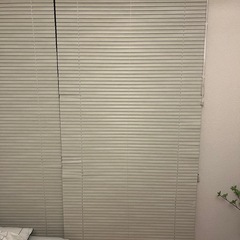 ニトリ　ブラインド　白木目の画像