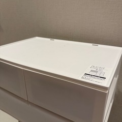 ニトリ(NITORI)引出し Nインボックス レギュラー 2段　ホワイトの画像