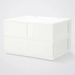 ニトリ(NITORI)引出し Nインボックス レギュラー 2段　ホワイトの画像