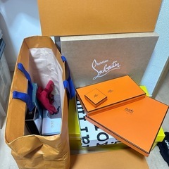 HERMES ルイヴィトン 他ブランド 空箱、紙袋、リボン、布部等まとめの画像
