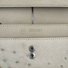 iii sanpo 三宝 二つ折り財布 長財布 オーストリッチ の画像
