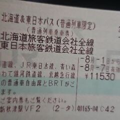 北海道&東日本パス2日分の画像