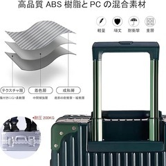 スーツケース アルミフレーム キャリー ケース 預け入れスーツケース グリーンの画像