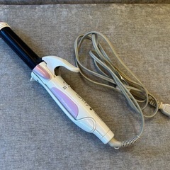 2wayヘアアイロン カール　ホワイト/ピンクの画像