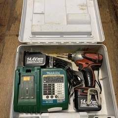 マキタ　14.4V インパクト&ドリル　バッテリーx2 中古セットの画像