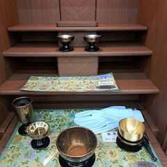 仏具　新品未開封　リン付き６点セット　コハクぼかし大の画像