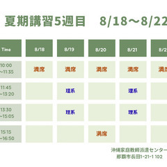 【８月限定】宿題集中講座【那覇市長田】の画像