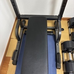 フレックスベル2キロ刻み32キロ2セット、バーウィング懸垂台、リーディングエッジマルチポジションベンチ
の画像