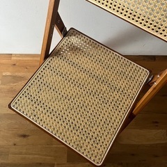 ラタンチェア　折りたたみの画像