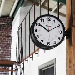 DOUBLE FACE WALL CLOCK BLACKの画像