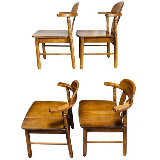 カリモク コロニアル ダイニングチェア 肘掛けアーム付き 4脚セット