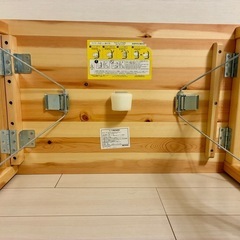 無印　パイン材テーブル・折りたたみ式の画像