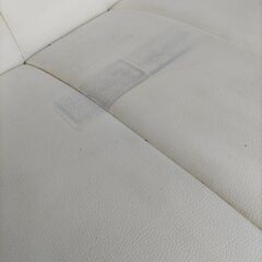 二人掛けソファ　白黒　合皮の画像