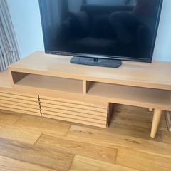 ウッドテレビ台の画像