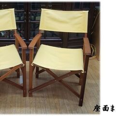 G33　展示品　アクタス　折り畳み　デレクターズチェア　２脚セットの画像