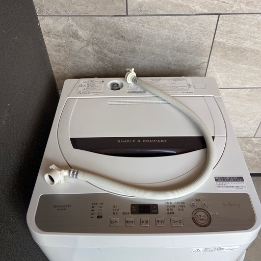 激安SHARP 全自動洗濯機 5.5kg 洗濯機ES-GE5B (QR) 布袋の生活