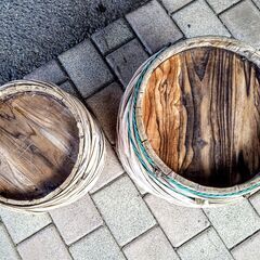 あげます　木樽　大　小　アンティークになりますか？の画像