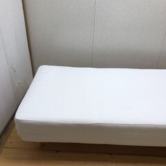 無印良品 脚付きマットレス シングルベッド ホワイト 白 コンパクト 一体型 【糸島市内 送料無料】250723-9の画像