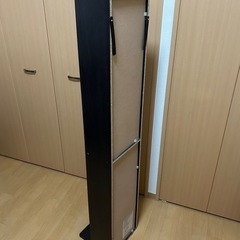 スリム本棚／ダークブラウン／高さ150cm・可動棚付き・省スペース収納に最適！ の画像