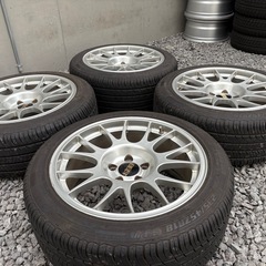 BBS18インチRE773バリ山夏タイヤ付きアルミホイールの画像