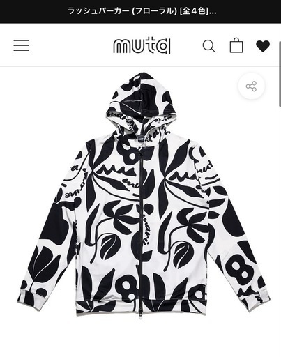 muta フローラルラッシュガード フルジップ