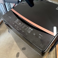 【超美品‼️】アイリスオーヤマ 2022年製 6.0kg全自動洗濯機 高級ガラストップ 部屋干しモード搭載 ブラックレーベル♪の画像