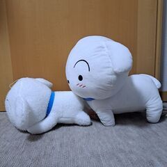 クレヨンしんちゃん　シロのぬいぐるみ2点の画像